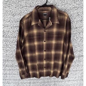 Todd Snyder Plaid Shacket Overshirt Brown Mens Large Shirt Jacket NWT
